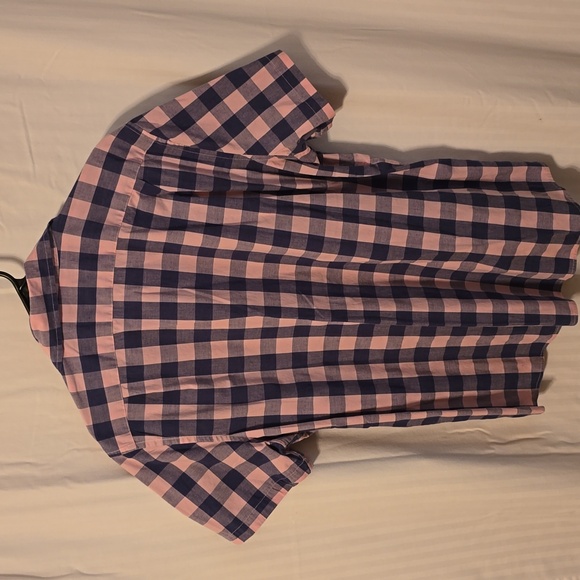 Sonoma, pink on blue, plaid, button down, short sleeved, shirt - Picture 4 of 4
